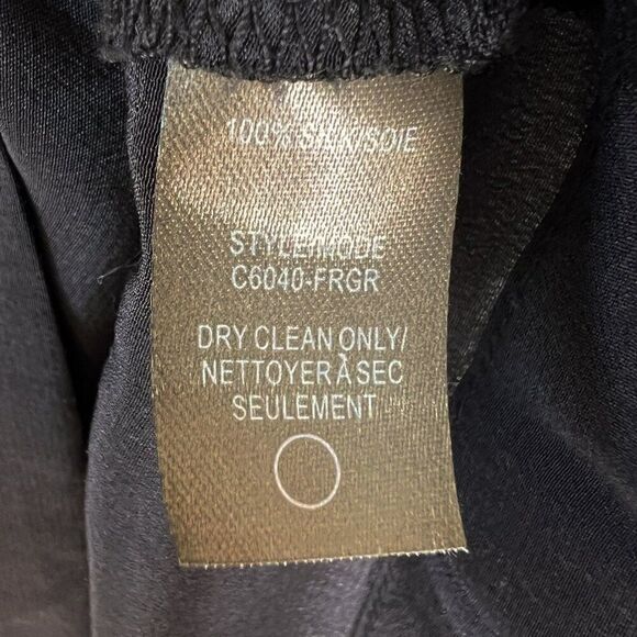 CLEARANCE - Charlie Jade Gray 100% Silk Long Sleeve Romper with Pockets - Picture 8 of 8